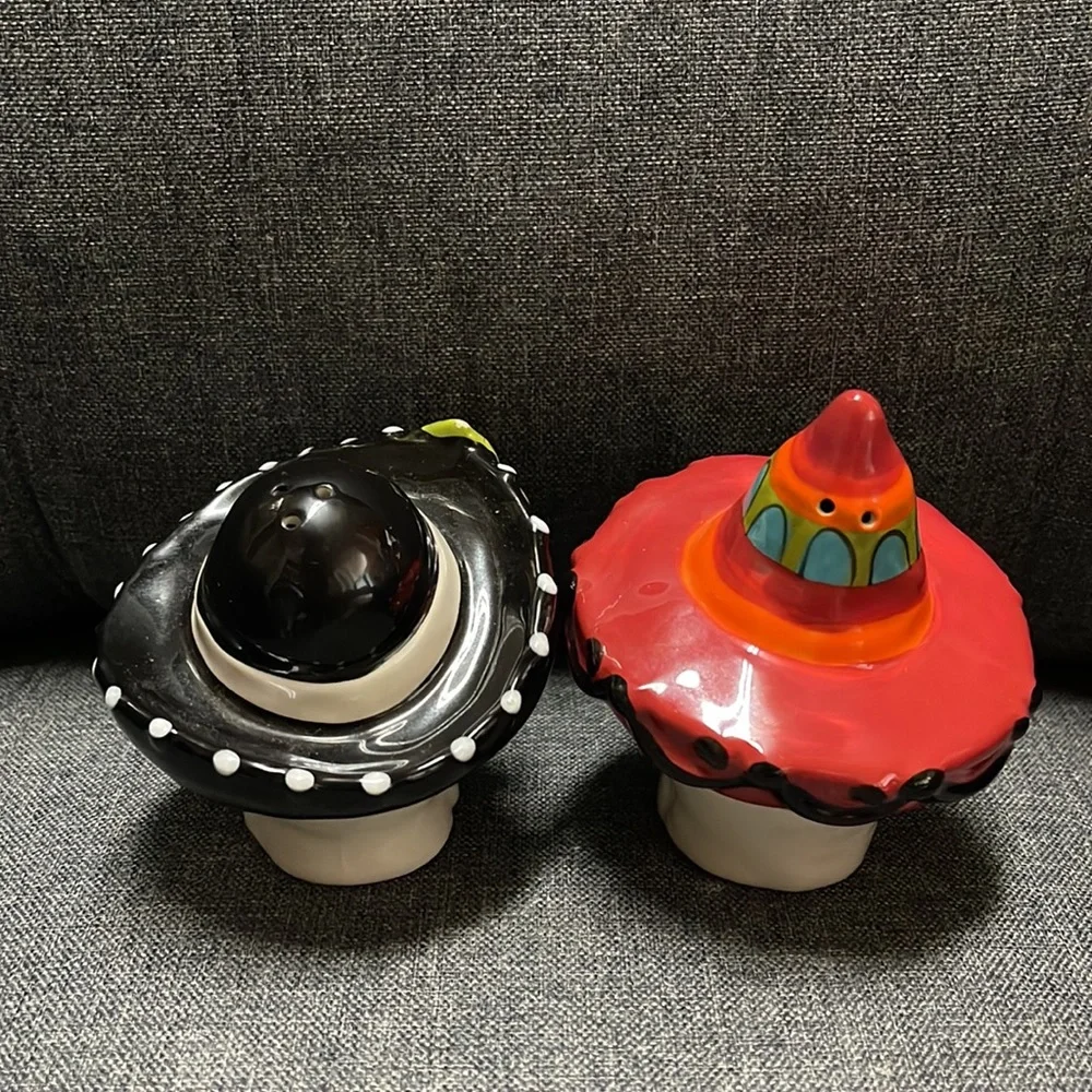 Blue Sky Sugar Skull Salt & Pepper Set